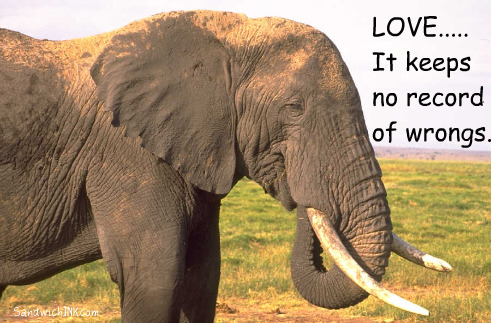 love keeps no record of wrongs